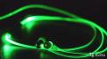 Светящиеся наушники Glow с EL свечением (зеленые)
